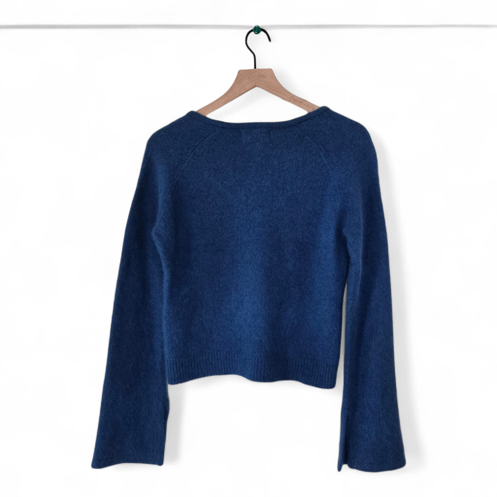 Reference Point Blue Angora Wool Blend Sweater Si… - image 3